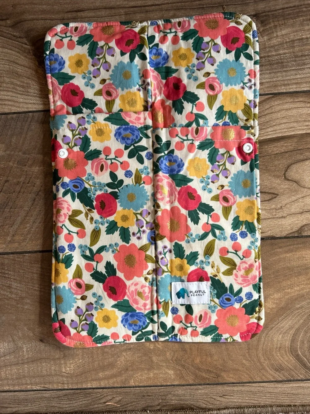 Playful Peanut Floral Hair Tool Holster Hair Straightener Curler Case Wrap Pouch